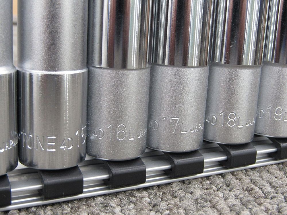 TONE Deep Socket Set 12 pcs 10-21mm 4D-10L to 21L Used