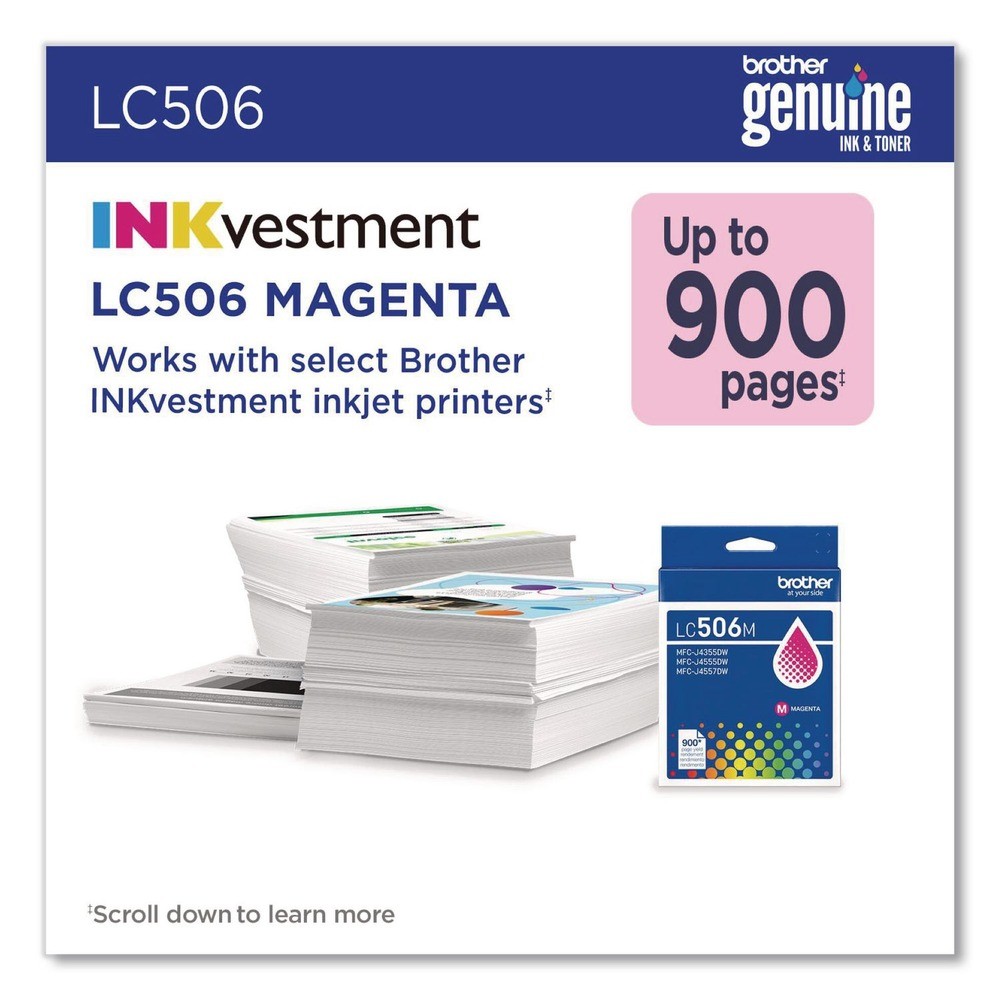 Brother LC506MS INKvestment 900 Page-Yield Ink – Magenta New