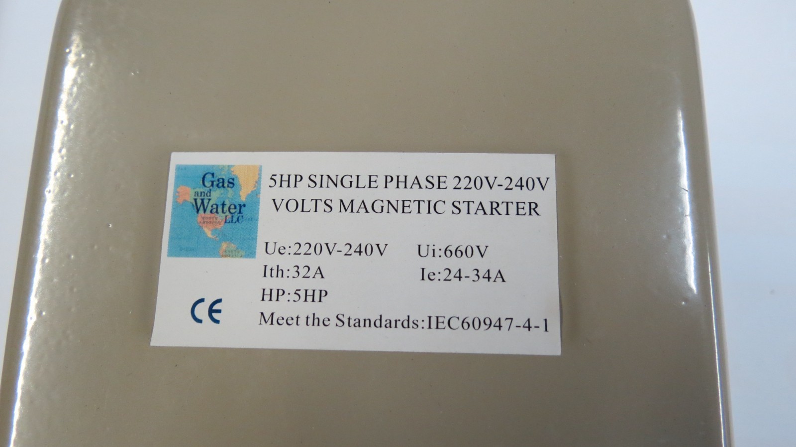 G&W 5HP Magnetic Electric Motor Starter Control 5 Hp Single Phase 220/240v