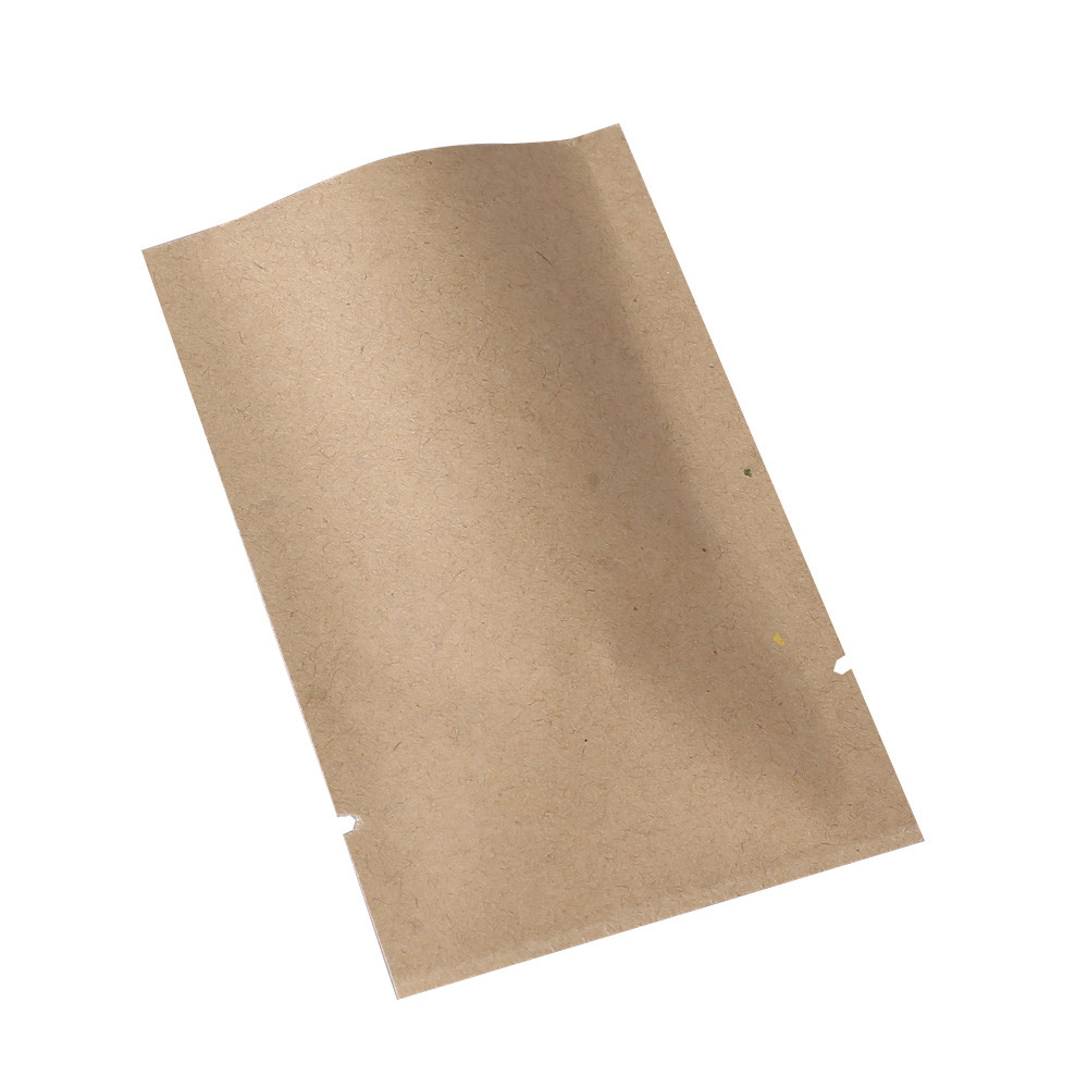 Multi-size Kraft Paper Silver Laminated Inner Open Top Bag Pouch – Wholesale