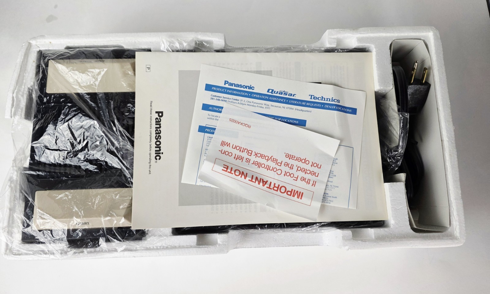 Panasonic RR-930 Microcassetter Trascriber Recorder Foot Controller READ PLEASE