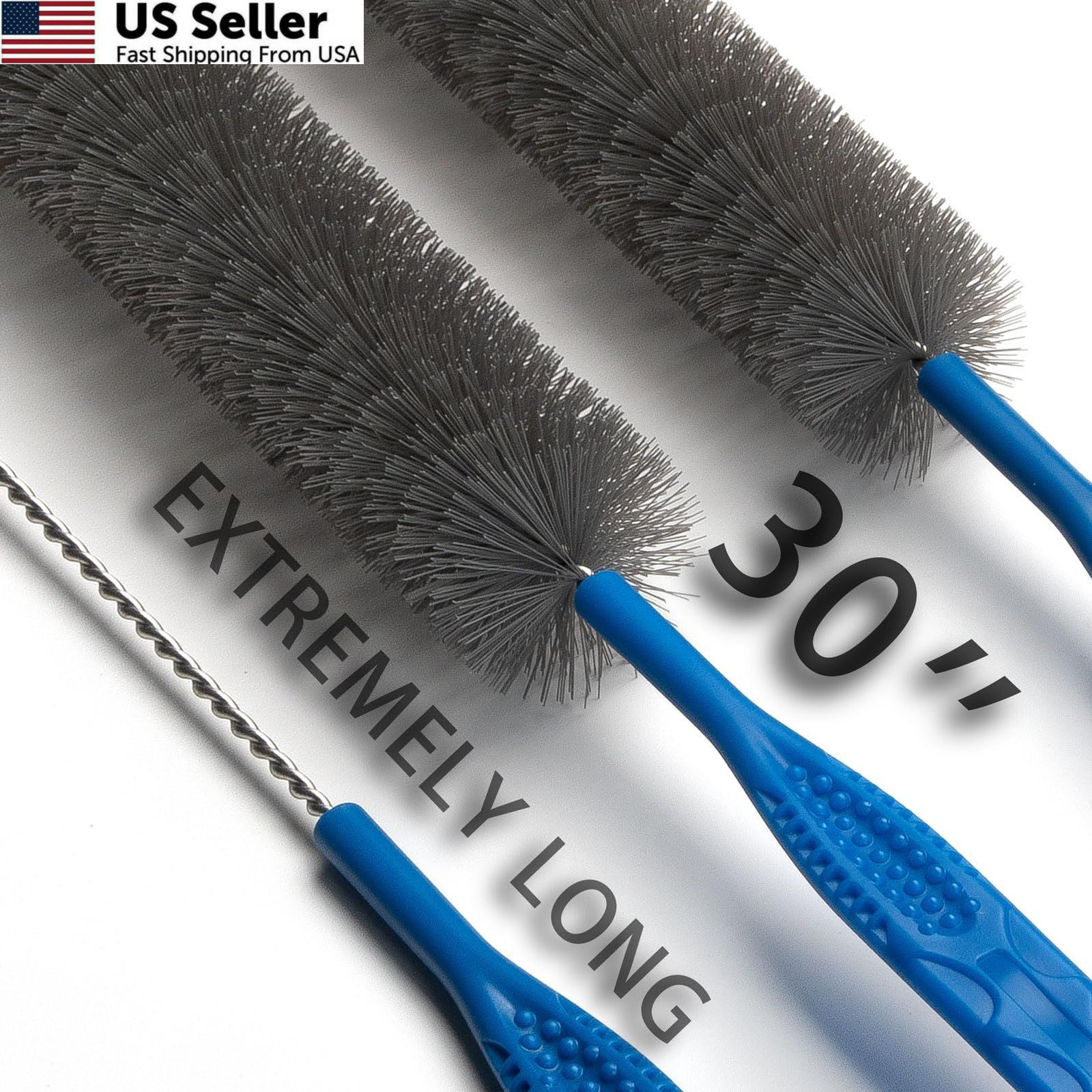 Refrigerator Coil Cleaning Brush，Sewer Set Brush Clog Remover,for Grizzly