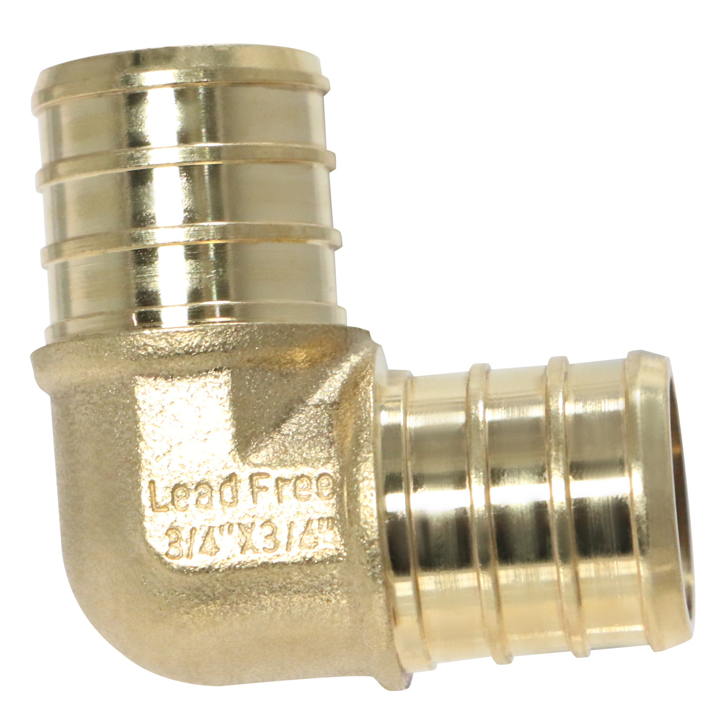50 PIECES 3/4″ X 3/4″ PEX ELBOW – BRASS CRIMP FITTINGS (LEAD-FREE)