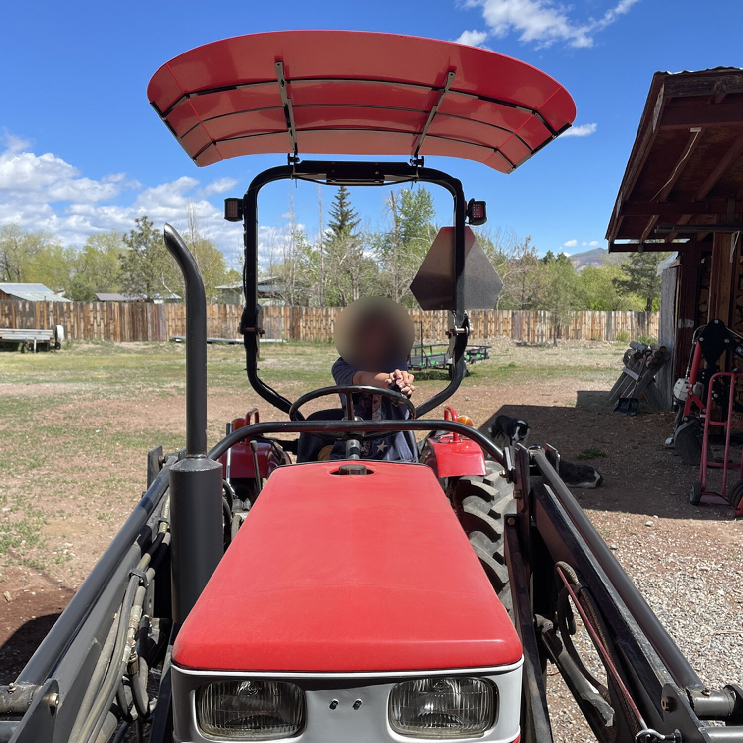 NEW Tuff Top Tractor Canopy Red For ROPS 52″ X 52″ w/ Mounting Accessories