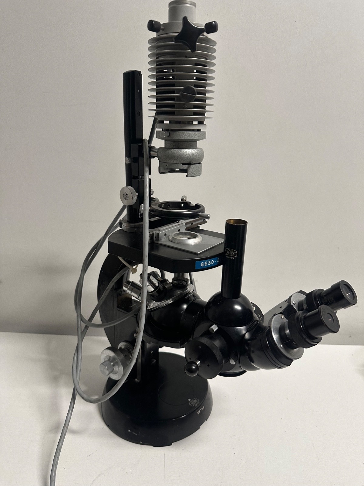 vintage Carl Zeiss (Opton) compound microscope