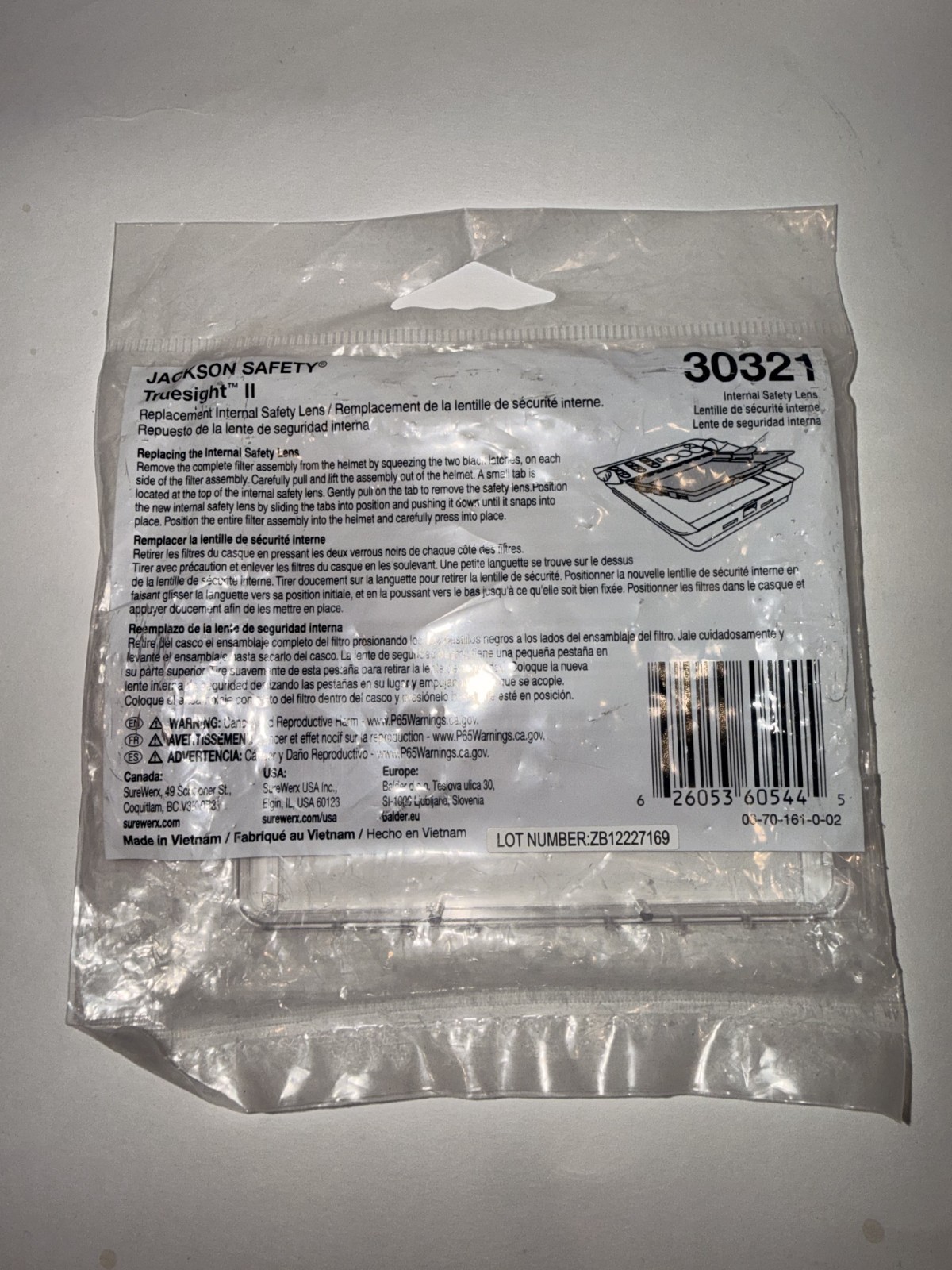 Jackson Truesight II – Repalcement Internal Safety Lens – 30321 – Brand New