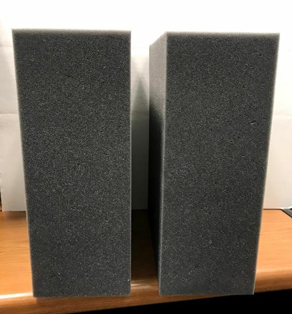 2 Firm High Density Charcoal Foam Blocks for Packing Shipping 12″ x 9.5″ x 4.5″