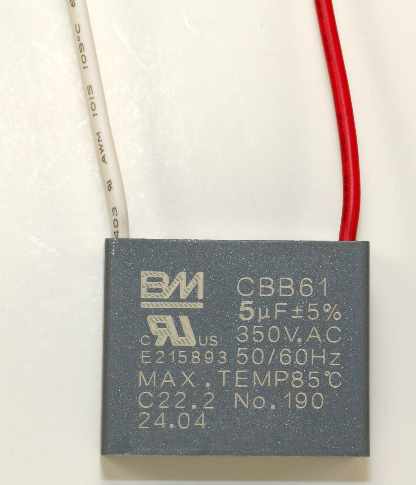5UF 350V Ceiling Fan Capacitor 1 year warranty