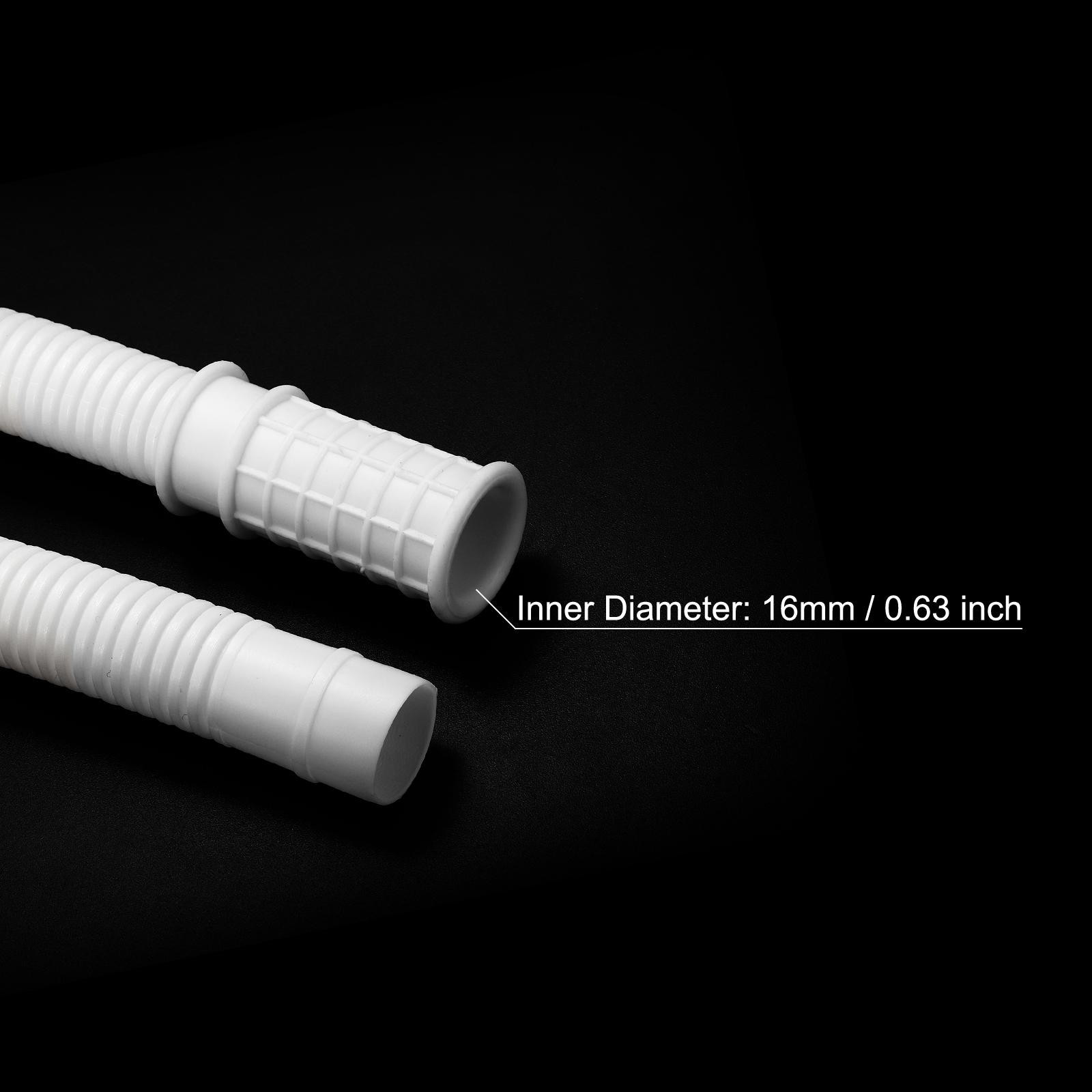 Universal Air Conditioner Drain Hose AC Unit 16mm ID 3.3ft with Clamp White