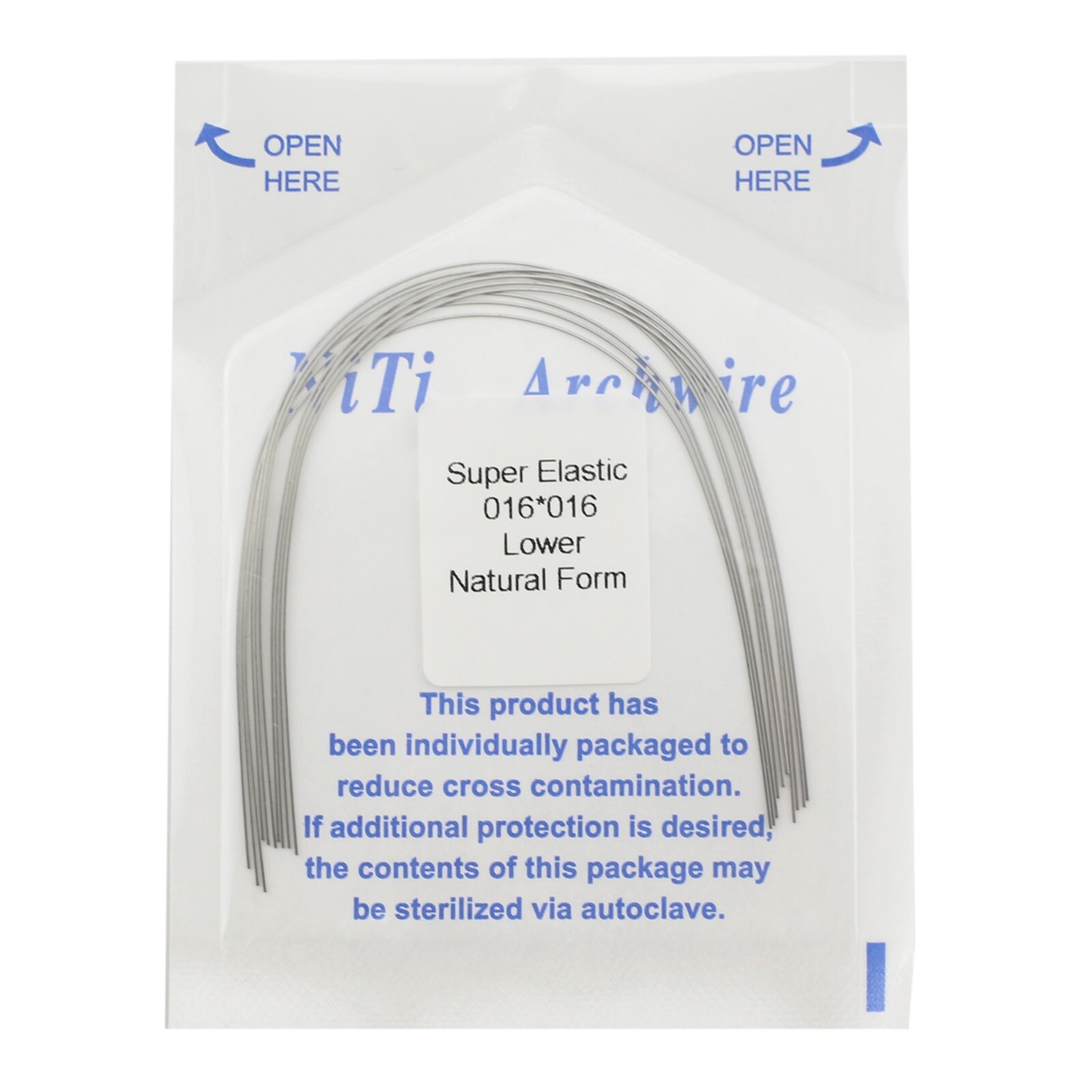 Dental Orthodontic Arch Wire Niti Super Elastic Round Rectangular Ovoid Natural