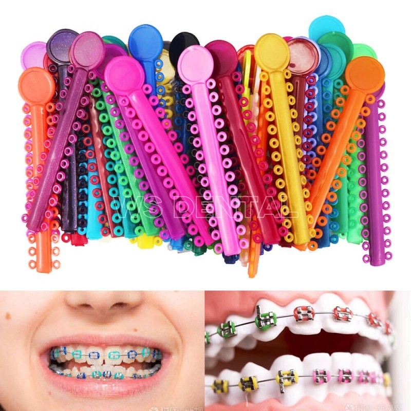 1040pcs Dental Orthodontic Elastic Ligature Ties for Brackets Brace Rubber Bands