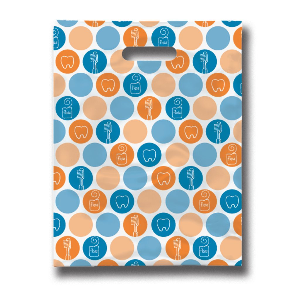 100 Pack Dental Dots Dental Centimeters Giveaway Bags, 8″ X 10″ United States US
