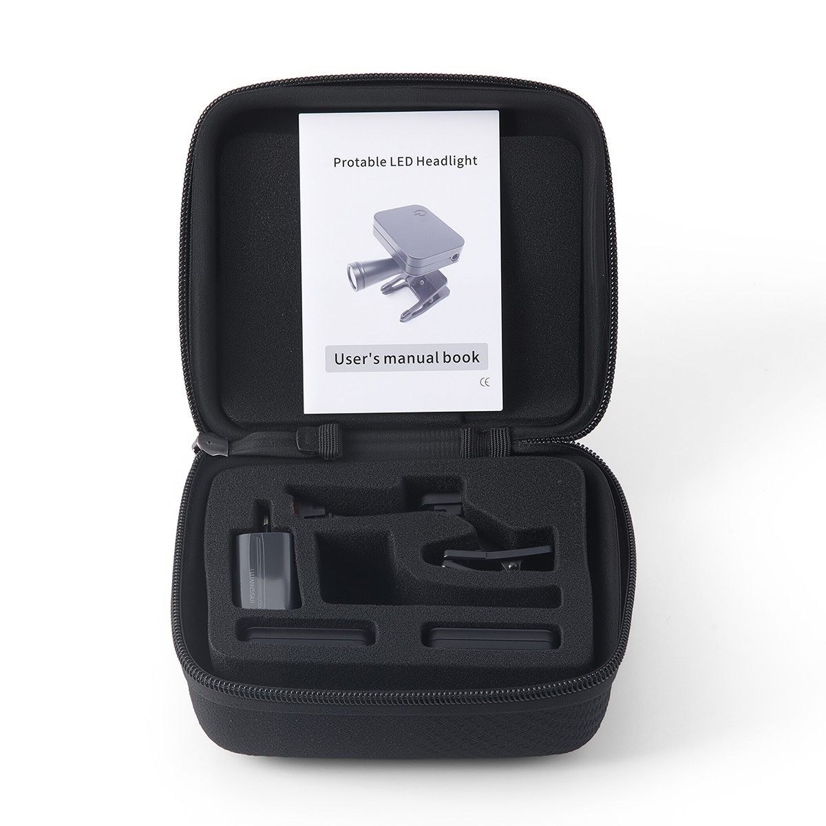 Wireless 5W Dental LED Clip-On Headlight 2 Magnetic Battery for Binocular Loupes