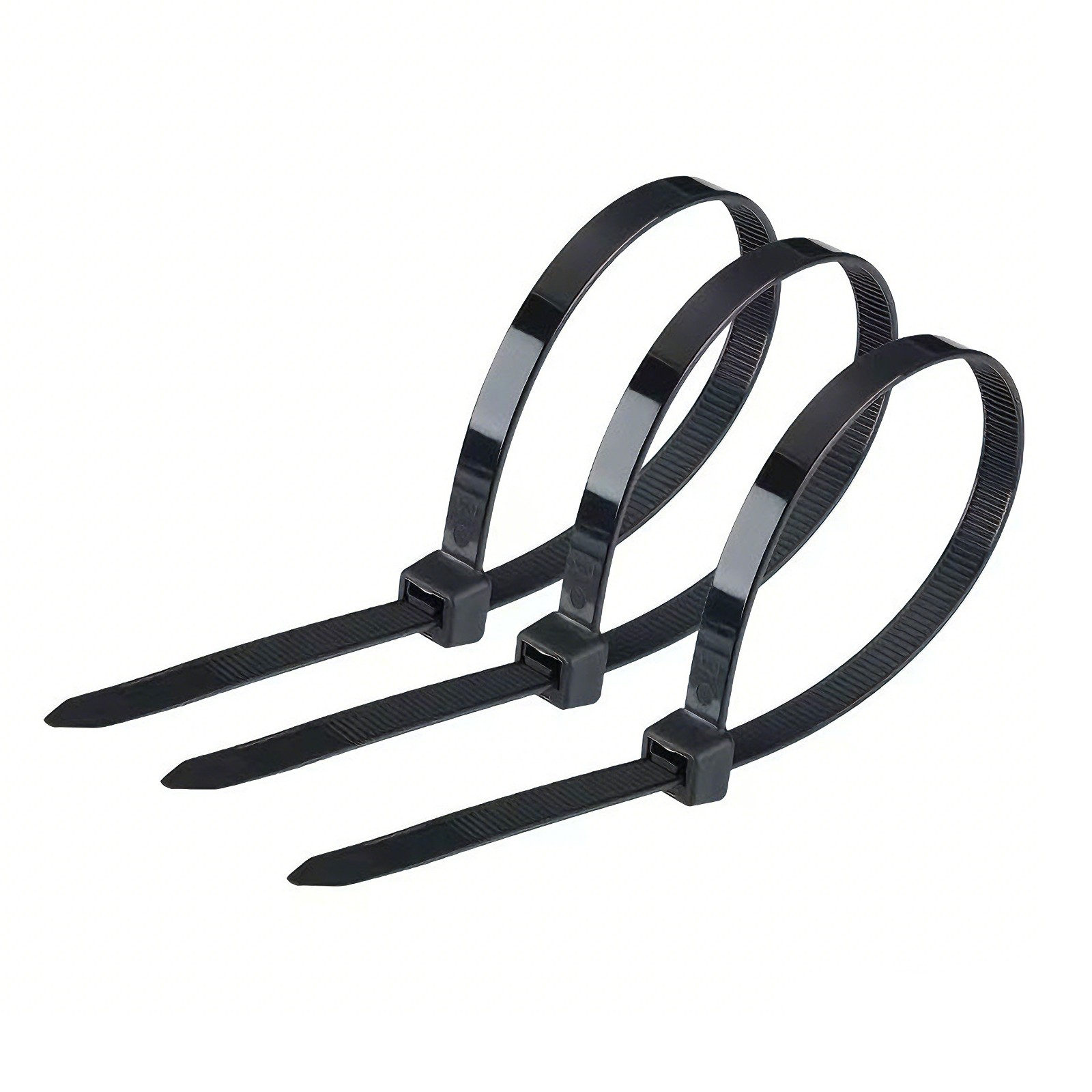 Zip Cable Ties Assorted Sizes(4”+6”+8”+12”) Heavy Duty Nylon Black UV Resistant