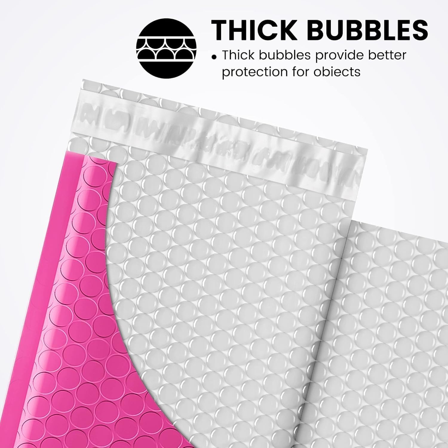 High-Quality 4×8” Pink Bubble Mailers – 100 Count Self-Seal Shipping Envelopes