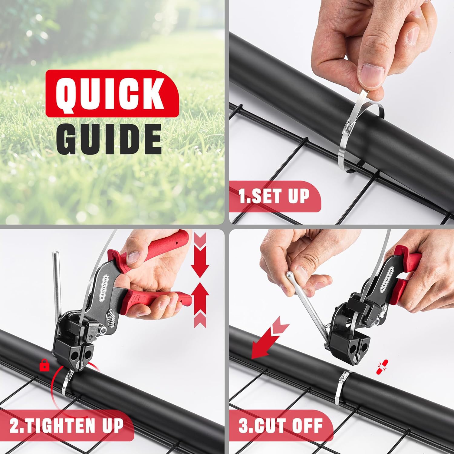 Metal Zip Ties Gun Set With 150pcs Stainless Steel Zip Ties Heavy Duty Outdoor
