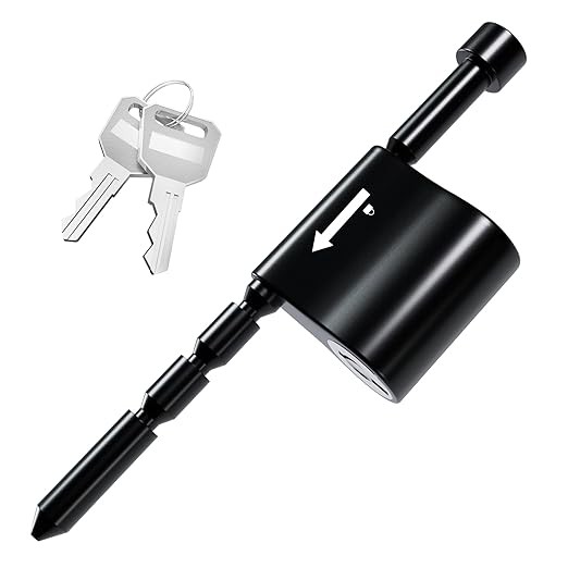 Trailer Tongue Coupler Lock Adjustable Tongue Pin 1/4″ Diameter, Fits Black