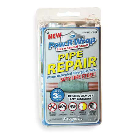Fernco Fpw3132cs Fiberglass Repair Kit, 3 X 132 In, Gray