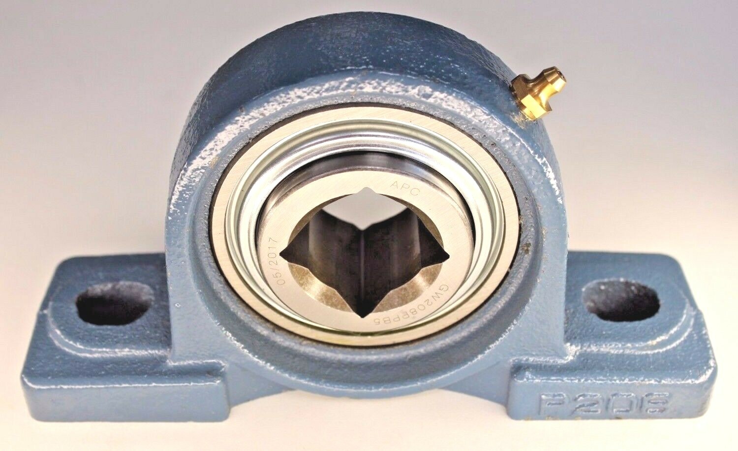 Premium HD 1″ Square Bore GW208PPB6 Disc Bearing 2-Bolt Pillow Block Flat Base