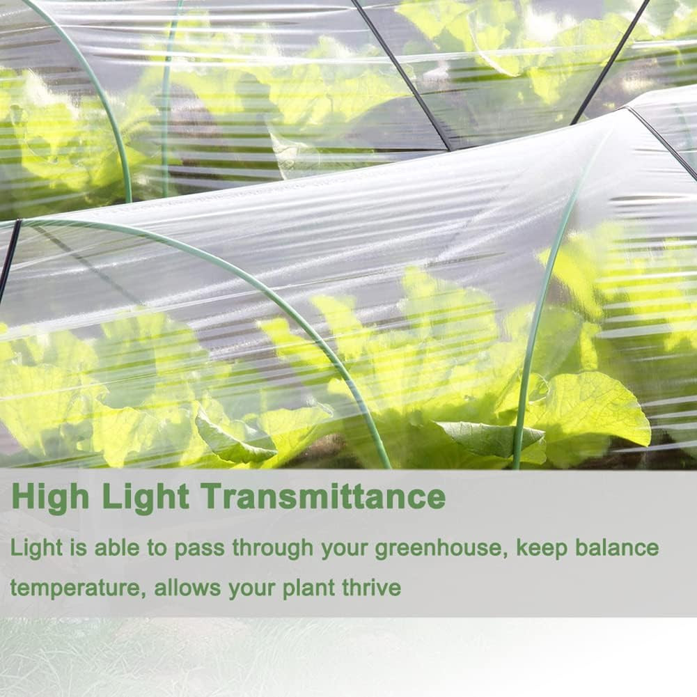 6 Mil Clear Greenhouse Plastic Sheeting, 6.5′ X 9.8′ UV Resistant Polyethylene G