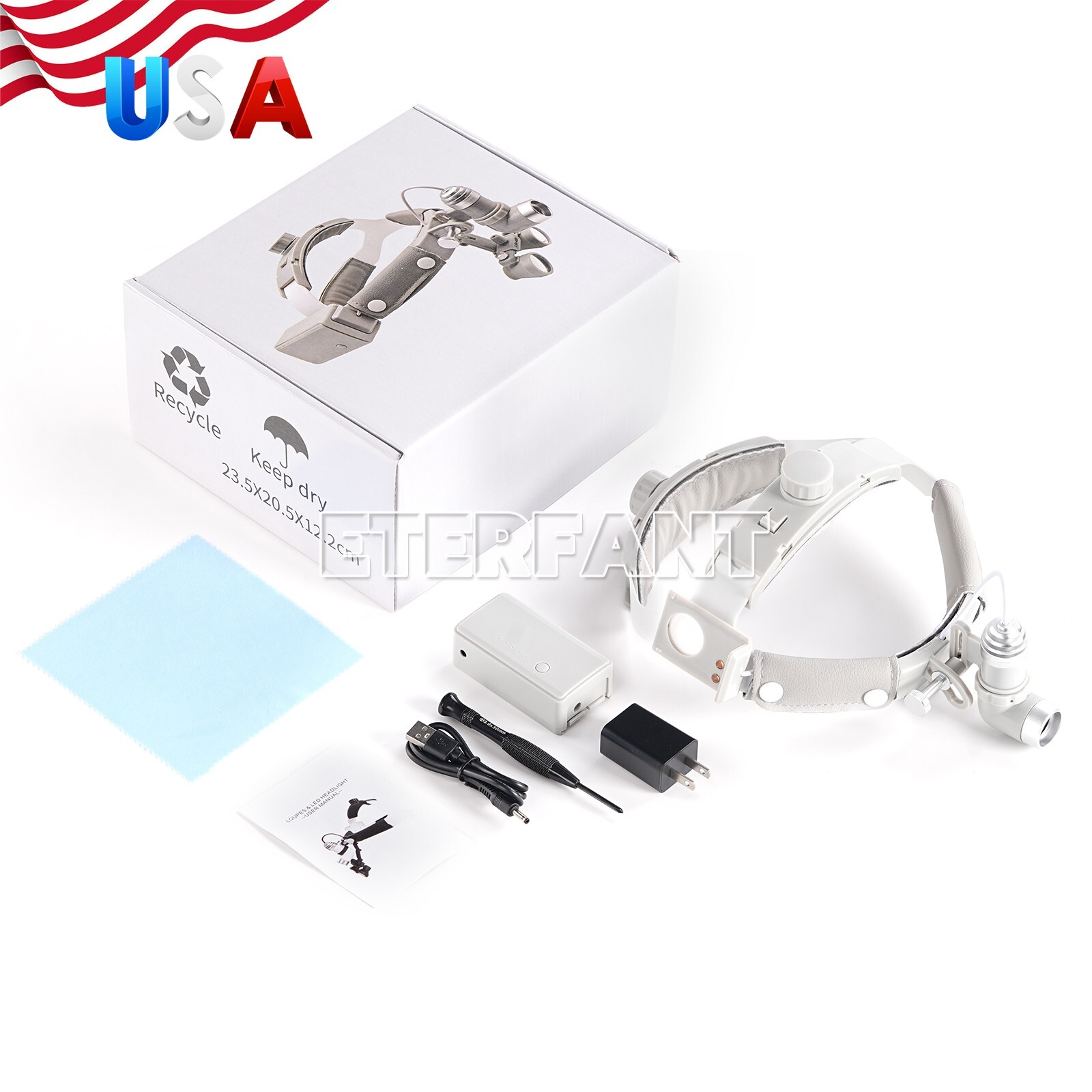 Surgical Headlight for Medical Ent and Dental with 10 Watt Wireless Led Lamp New