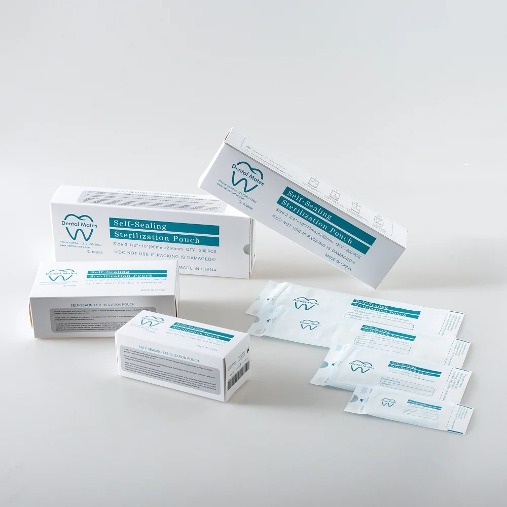 3.5″ x 10″ Self-Sealing Sterilization Pouches for Autoclave – 200pcs/Box