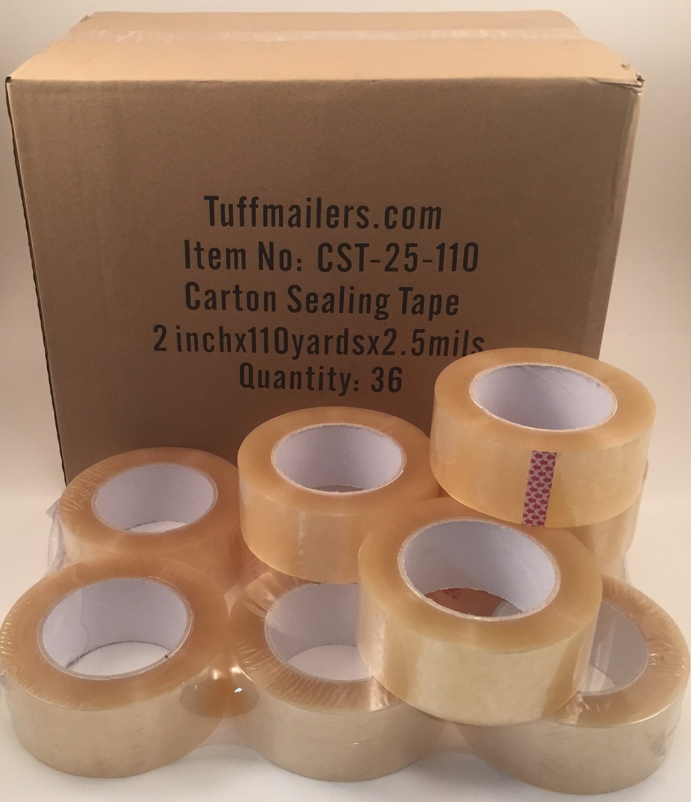 12 rolls Carton Sealing Clear Packing/Shipping/Box Tape- 2.5 Mil- 2″ x 110 Yards