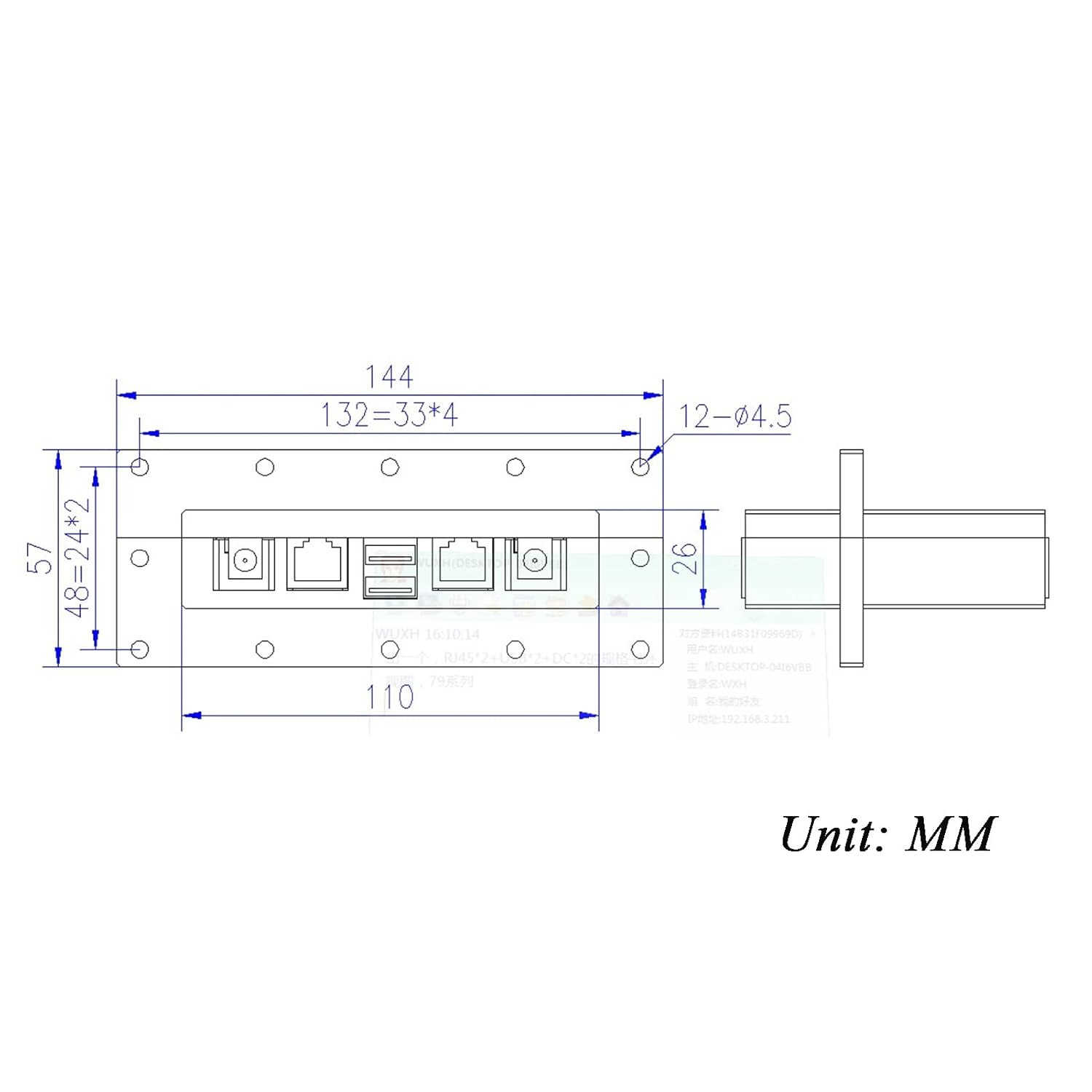 TOJOIN EMI Filter with Rj45X2+Usbx2+Dcx2 Interfaces for RF Shield Box Wireless C