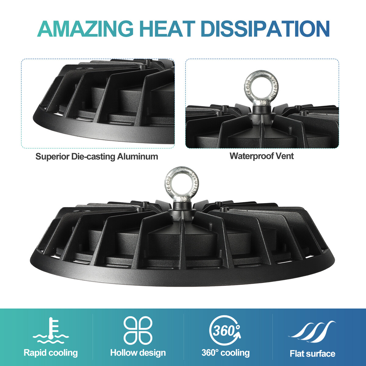 10Pack 200W UFO Led High Bay Light Commercial Industrial Factory Warehouse Light