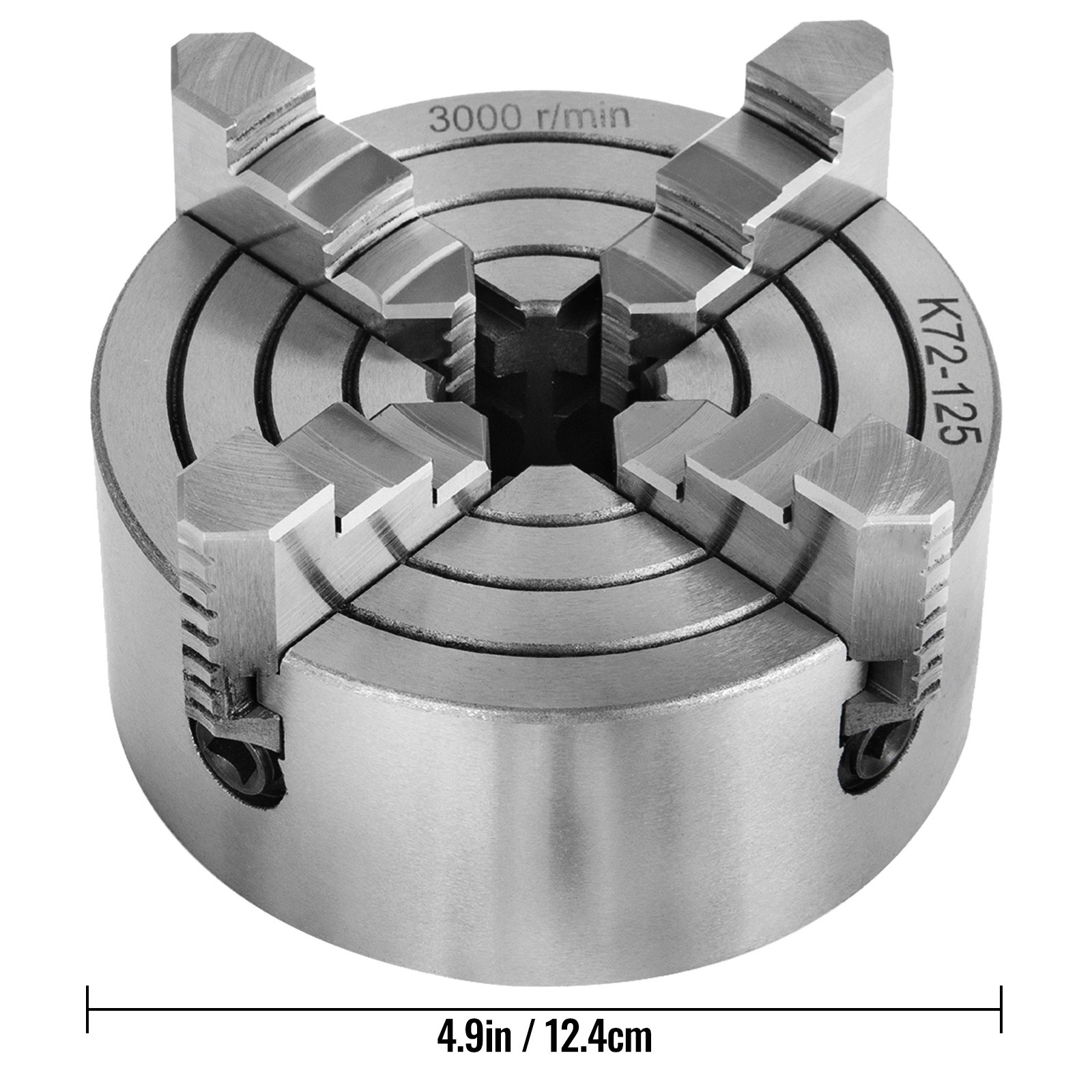 Lathe Chuck K72-125 5″ 4 Jaw Independent LATEST TECHNOLOGY BARGAIN SALE PRO