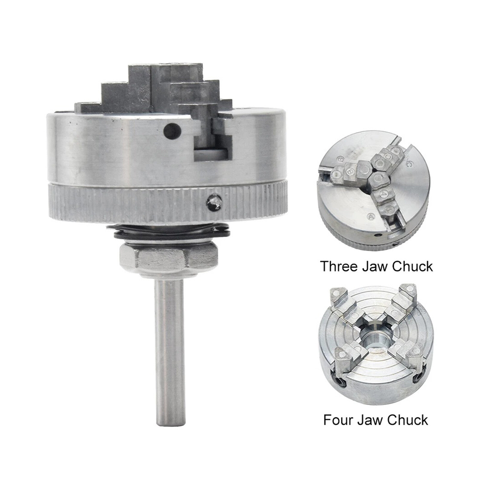 Metal 3/4 Jaws Manual Lathe Chuck Clamp Self-Centering Mini Drill Chuck
