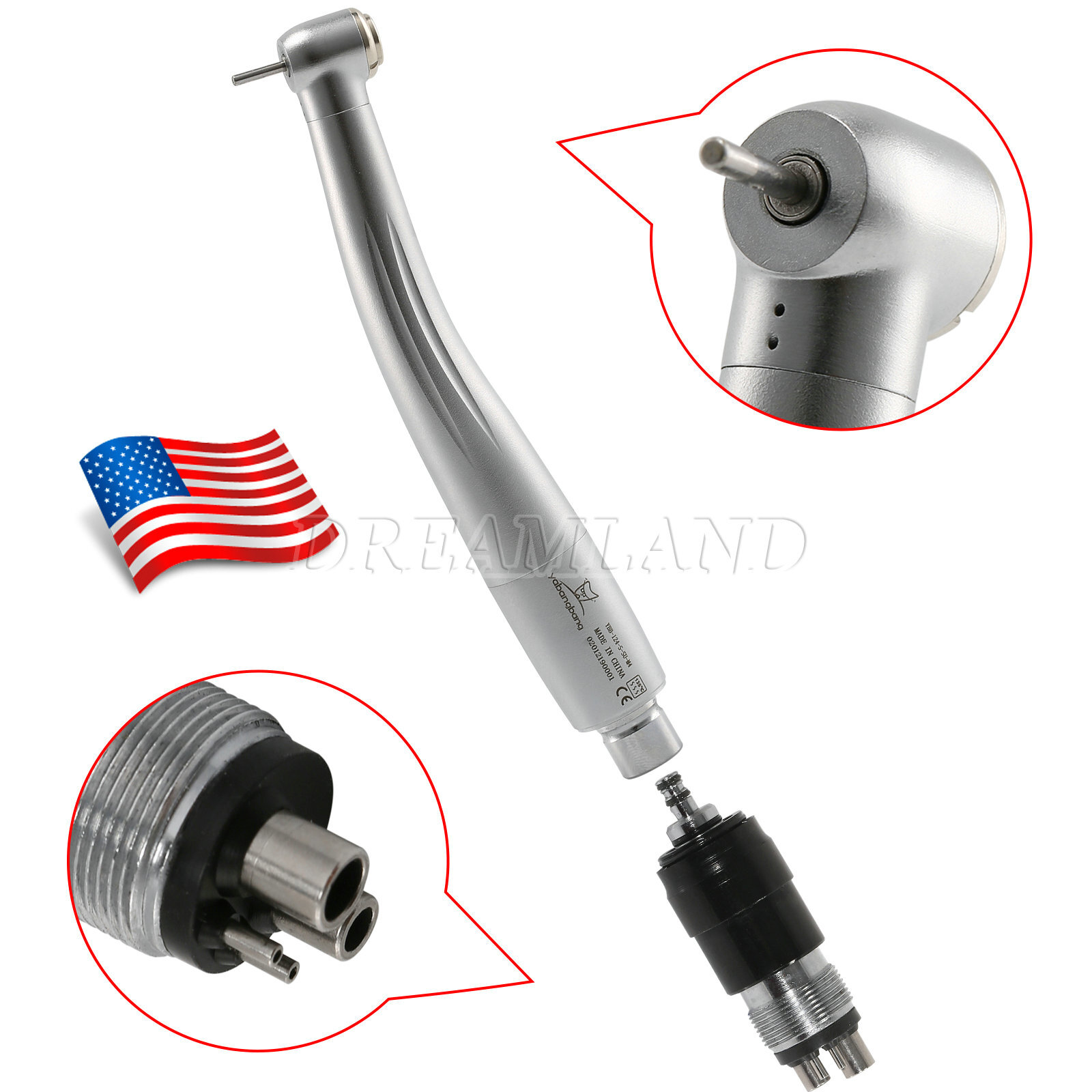 1-20 Dental High Speed Turbine Handpiece fit NSK 4Hole Swivel Coupler