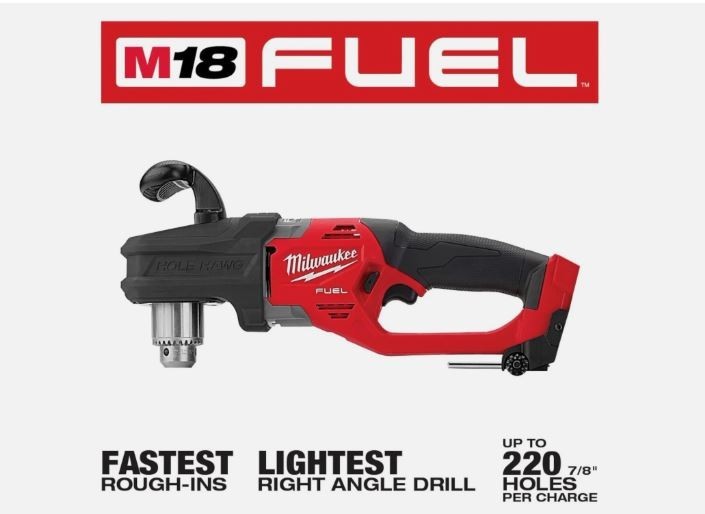 Milwaukee M18 1/2″ Right Angle Drill Hole Hawg FUEL 18V Recon 2807-80