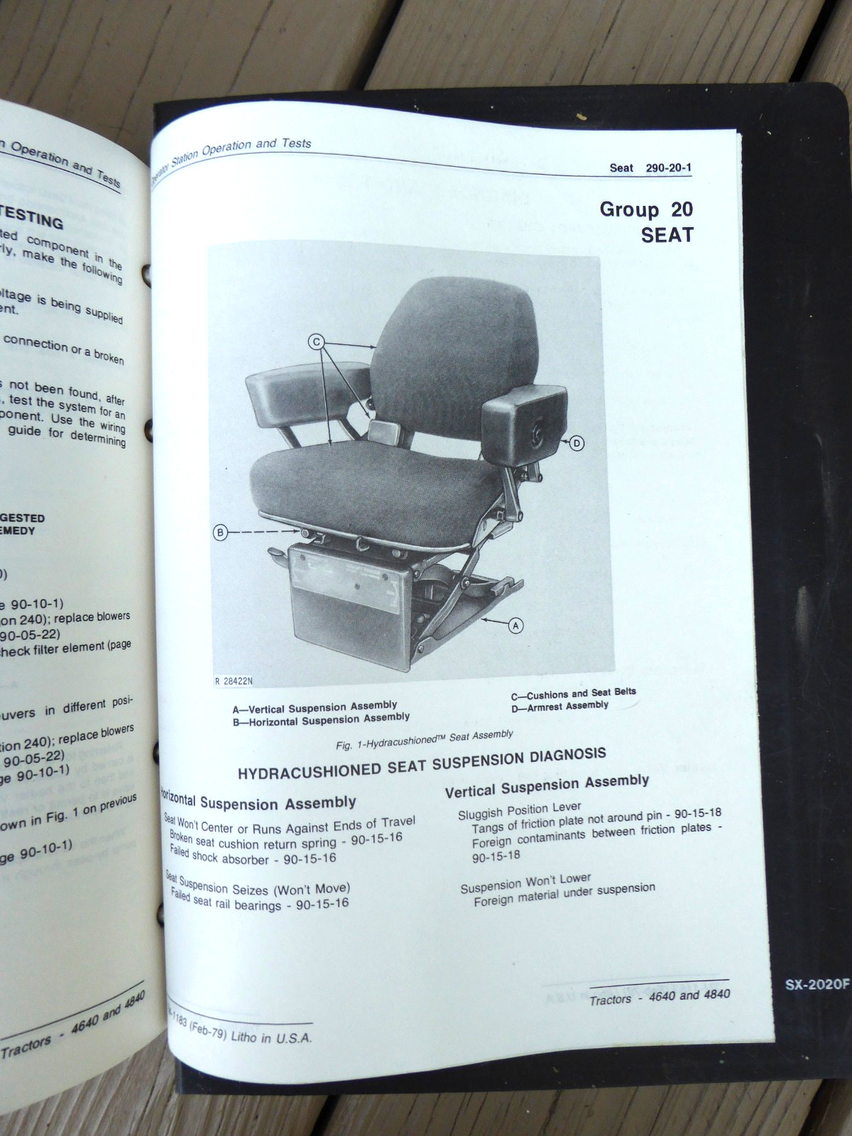 1977 John Deere 4640, 4840 Tractor Service Technical Manual Repair Shop Binder