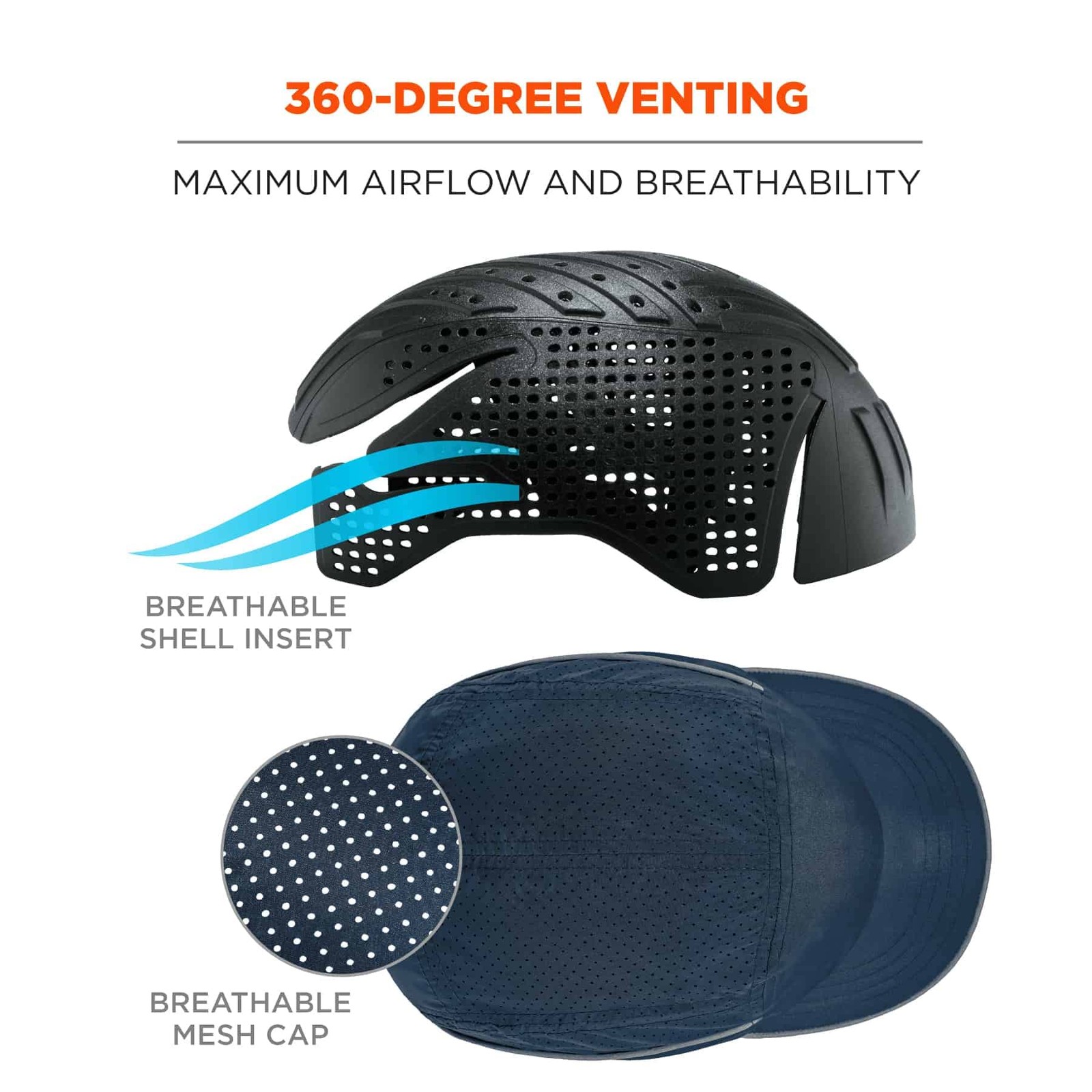 Ergodyne – 23336 Skullerz 8955 Lightweight Bump Cap Baseball Hat Style