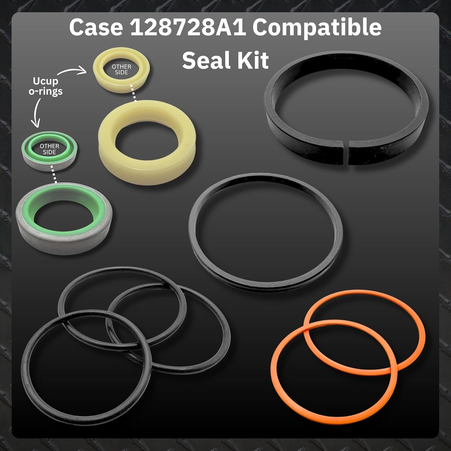 1.25″ Rod & 2.5″ Bore Hydraulic Seal Kit for Backhoe Loaders & More Equipment