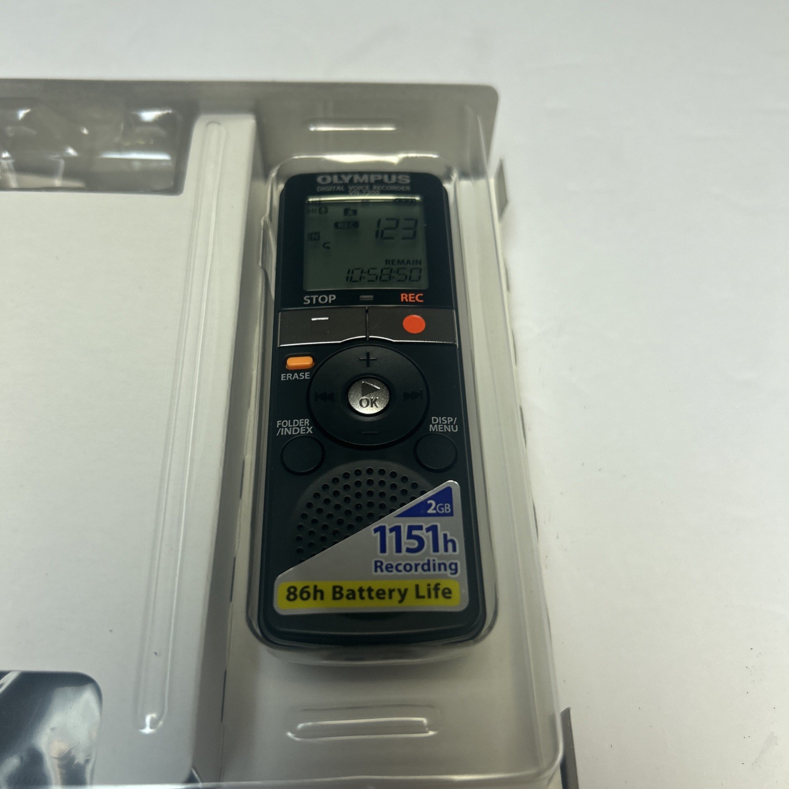 NEW Olympus VN-7200 Digital Voice Recorder 1100hrs 2GB Memo Smart Notetaking NOB