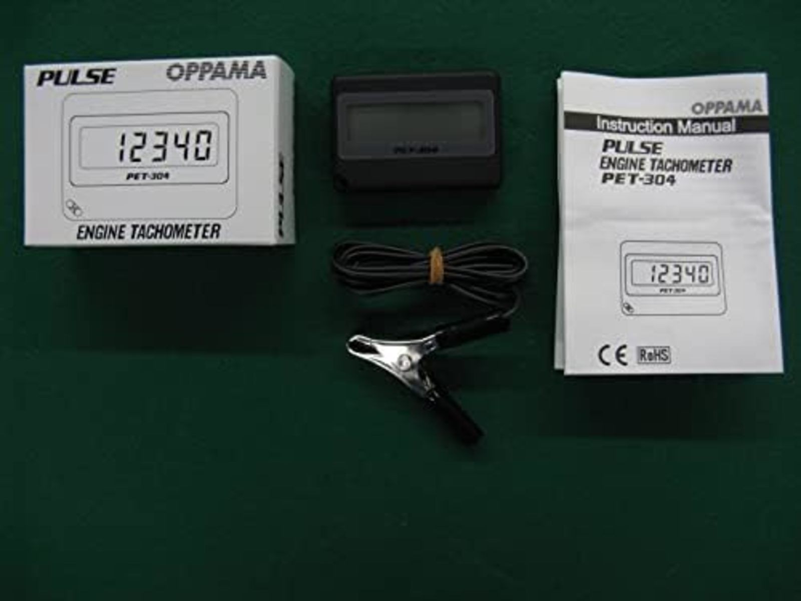 Oppama Pulse Engin Tachometer PET-304 Free Shipping with Tracking# New Japan