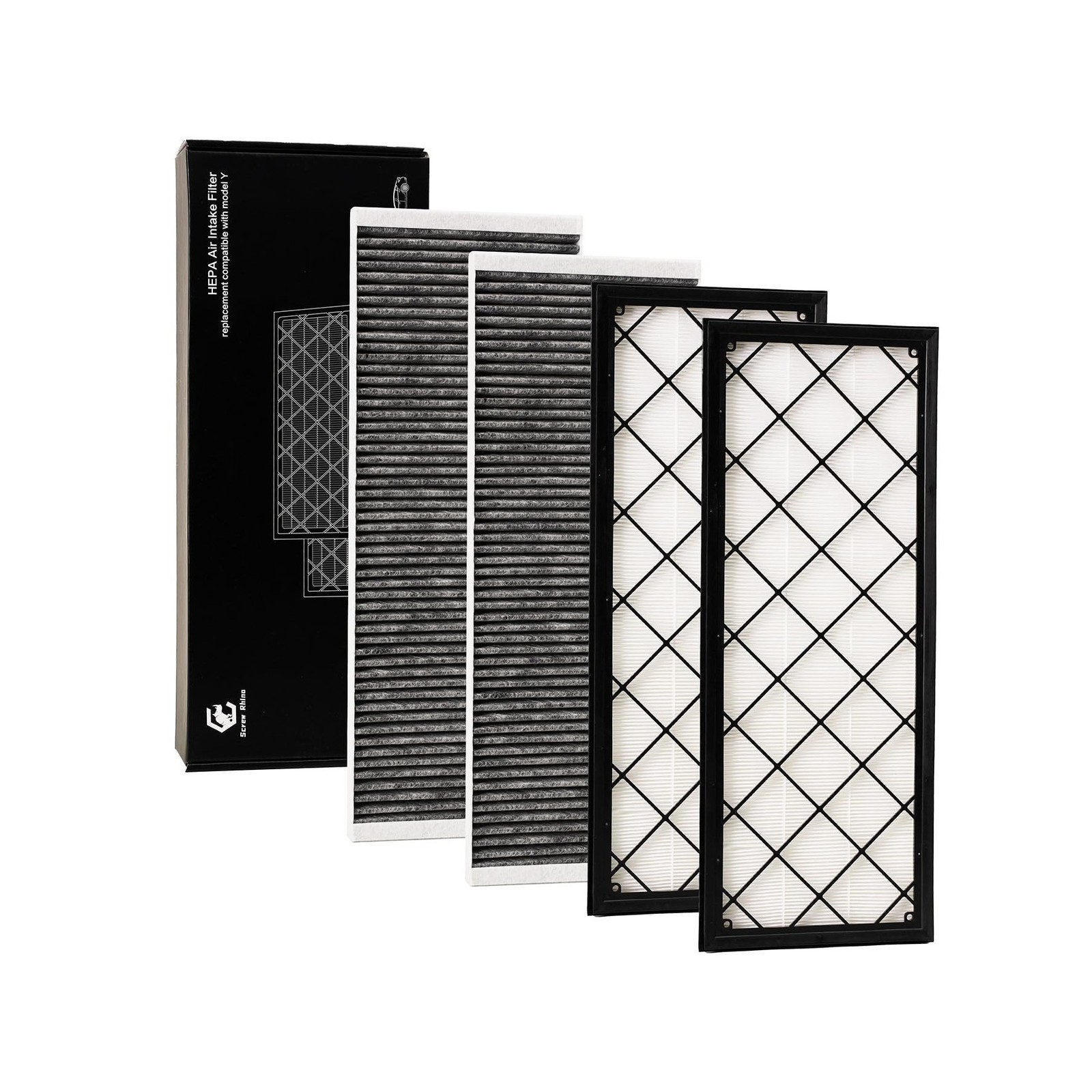 HEPA Air Filter for Tesla Model Y 2020 2021 2022 2023 2024 2025 2026,4-PCS Ac…