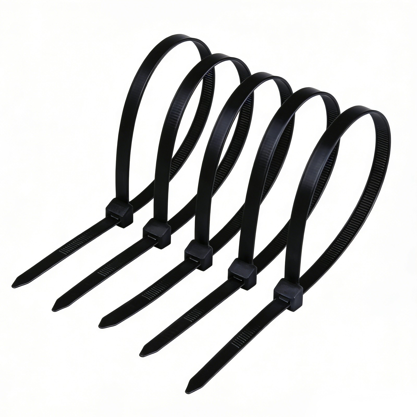 Zip Cable Ties Assorted Sizes(4”+6”+8”+12”) Heavy Duty Nylon Black UV Resistant