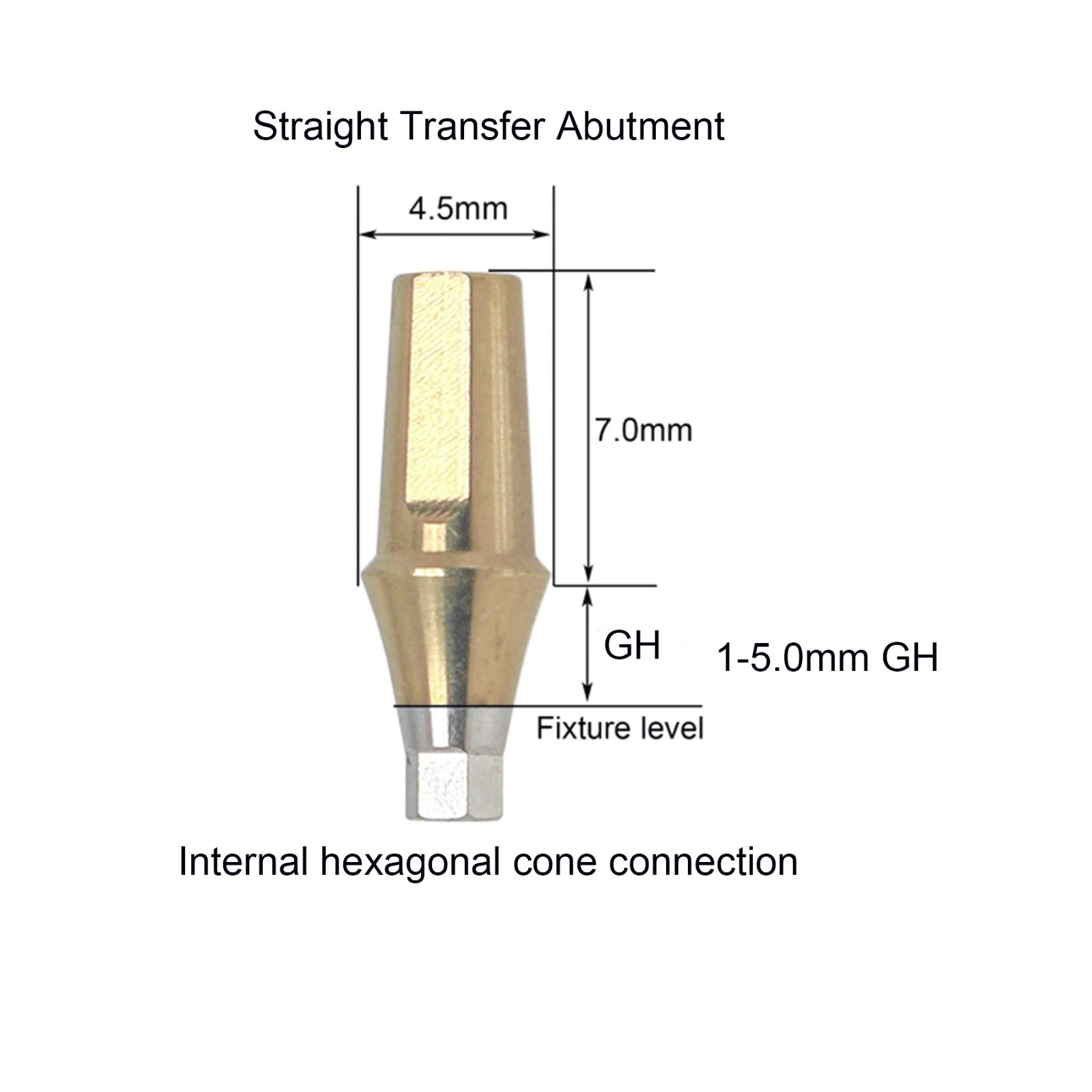 US Essential Treatment Transfer Abutment Cement Retained Fits Hiossen Implants