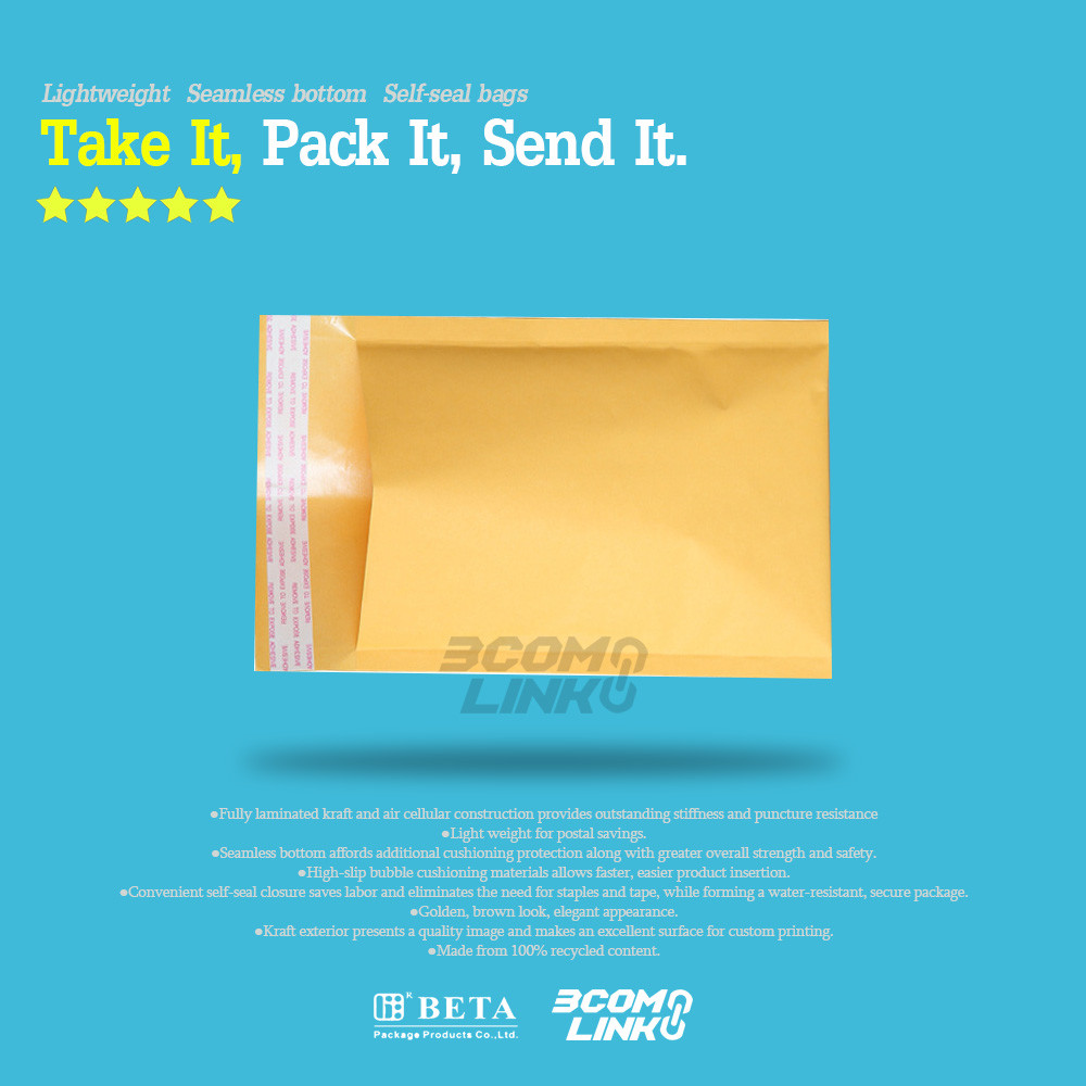 4×8 (4×7) Kraft Self Seal Bubble Mailer Padded Envelope, #000 25,50,100,500