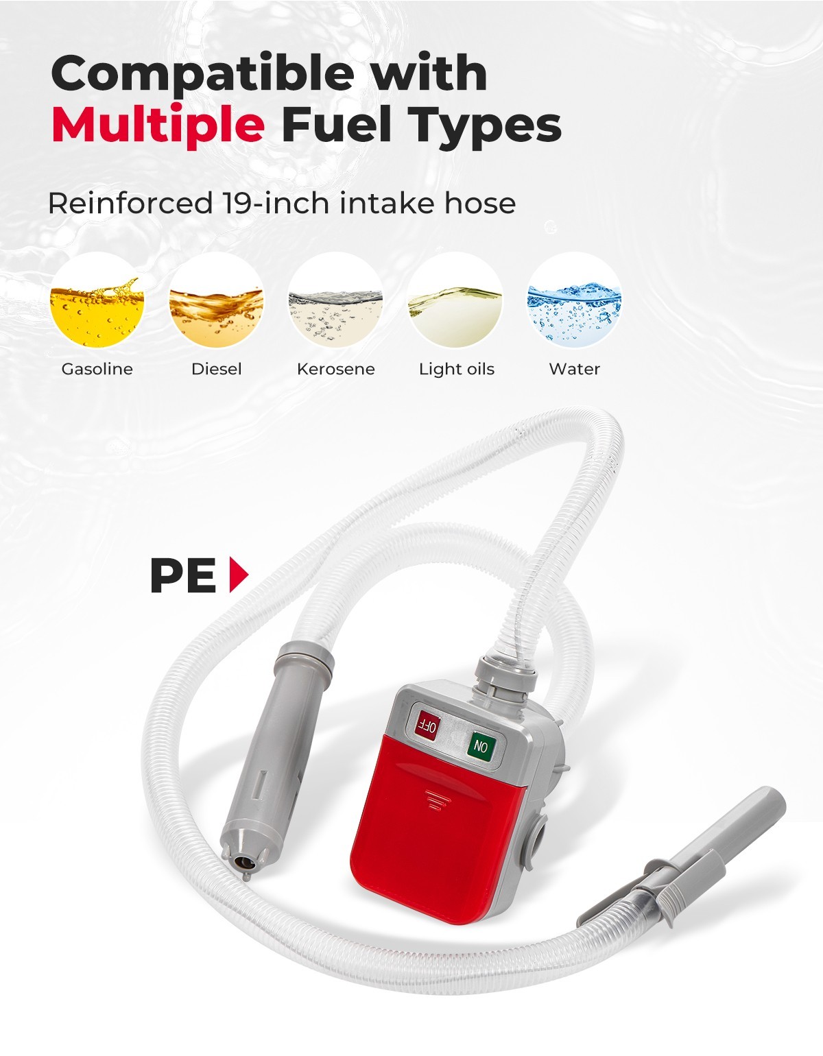 Battery Powered Electric Fuel Transfer Pump Portable for Gas Oil Water Liquid