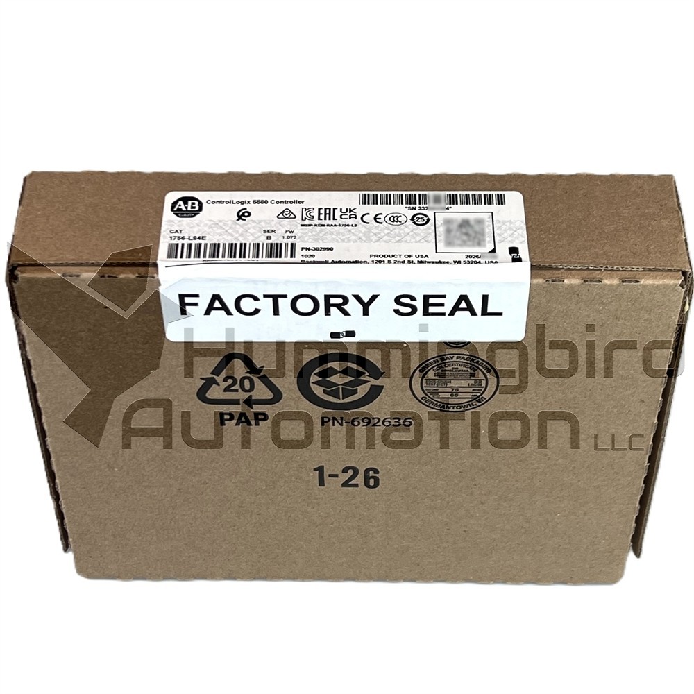 2024 Allen Bradley 1756-L84E /B ControlLogix Surplus SEALED 20MB Processor PLC