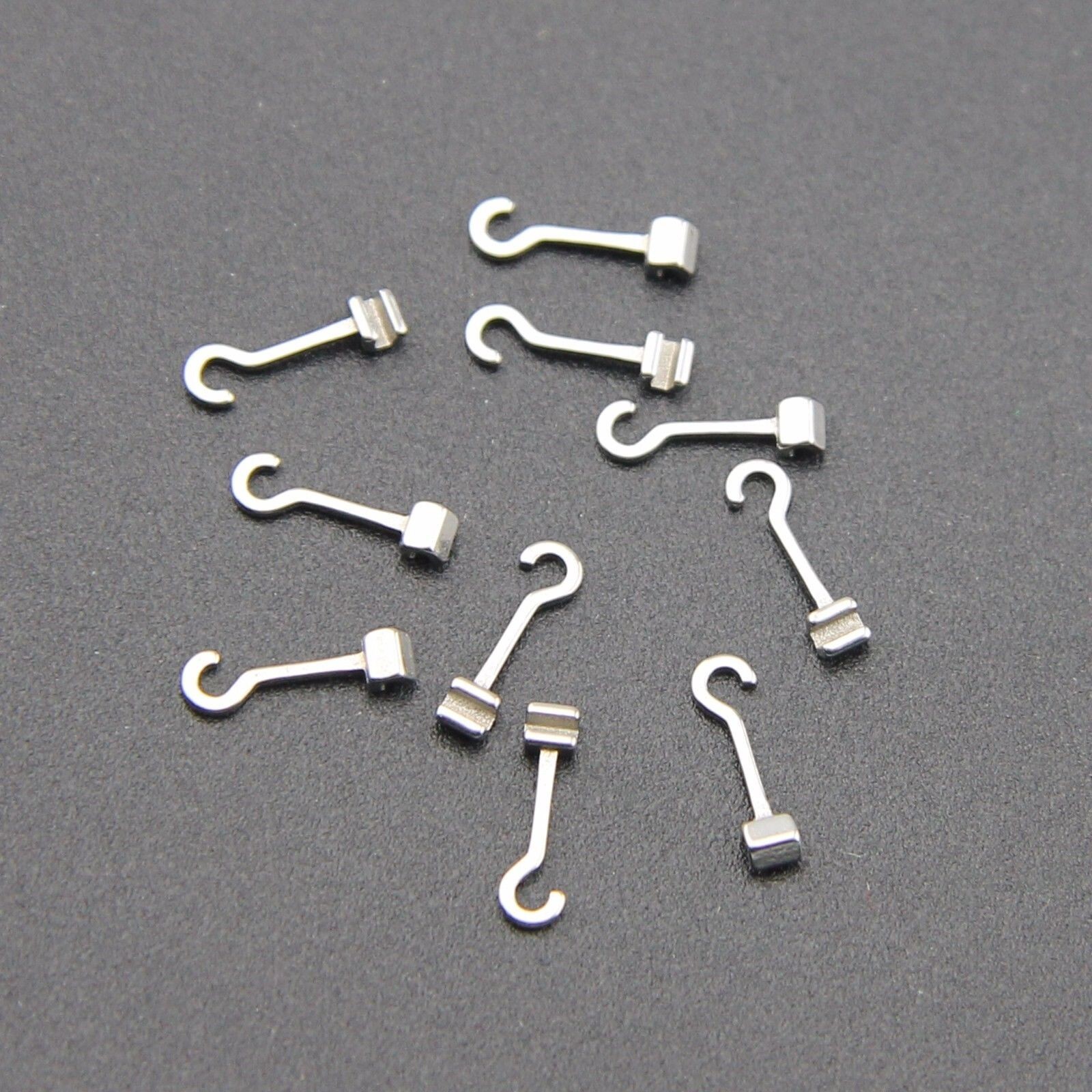 10 Pcs 1 Pack Dental Crimpable Hooks Size Long Curved Left Fix On Wires Hook