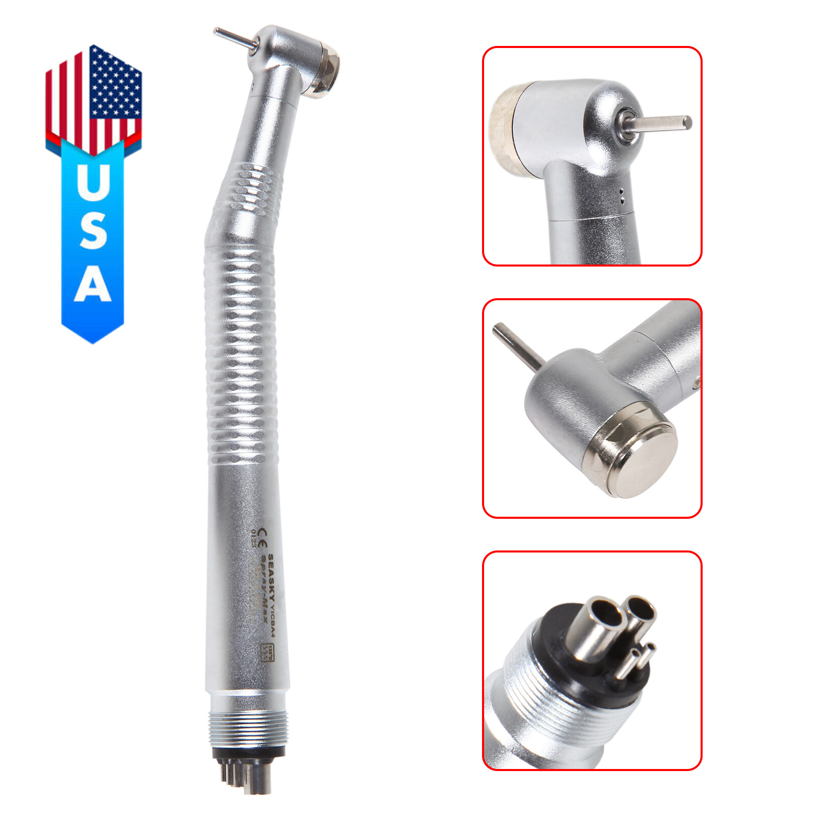 SEASKY Dental High Speed Handpiece Standard Head 4 Holes fit NSK Pana Max PA
