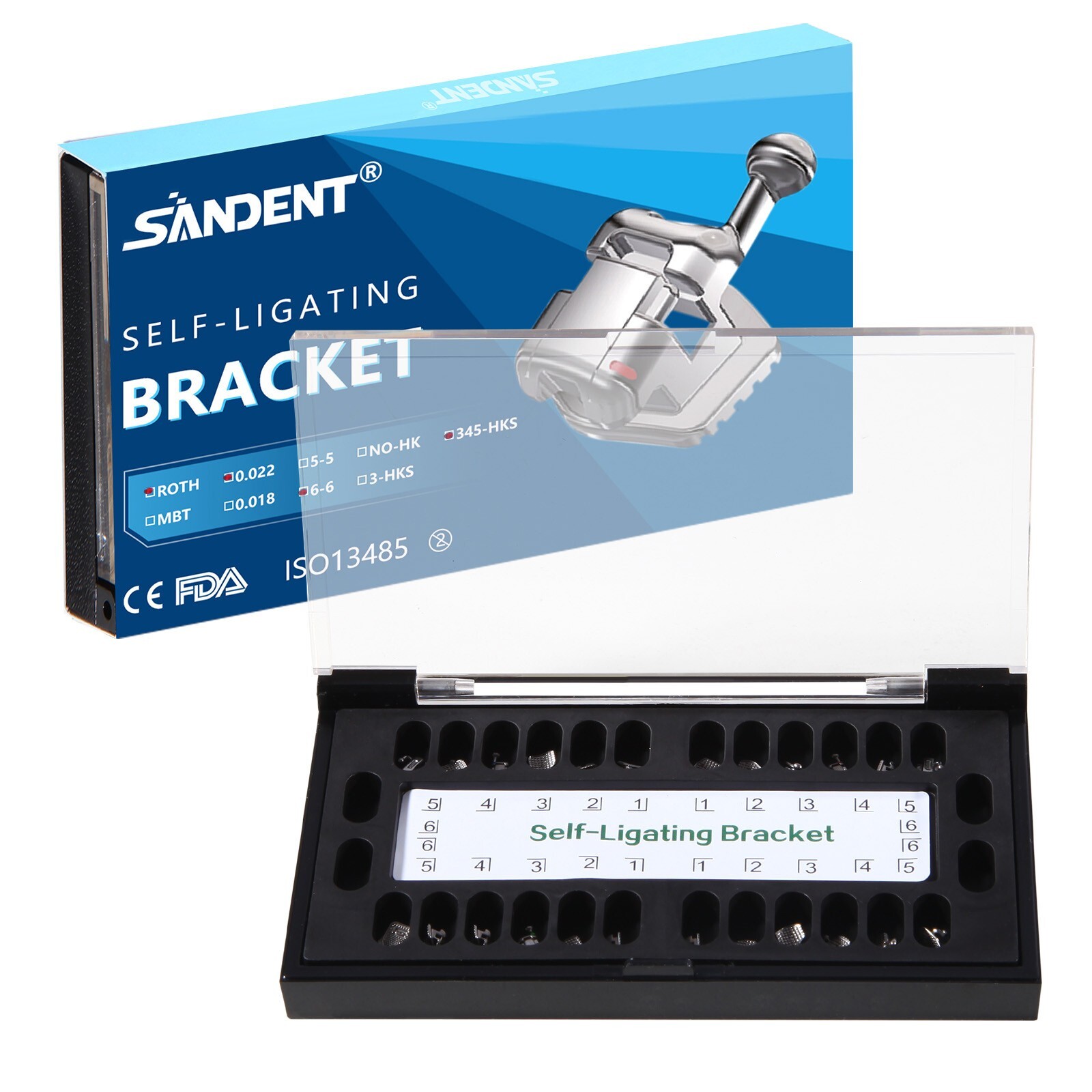 1-5 Packs Dental Orthodontic Self-Ligating Brackets Braces Roth 022 Hooks 345 ty