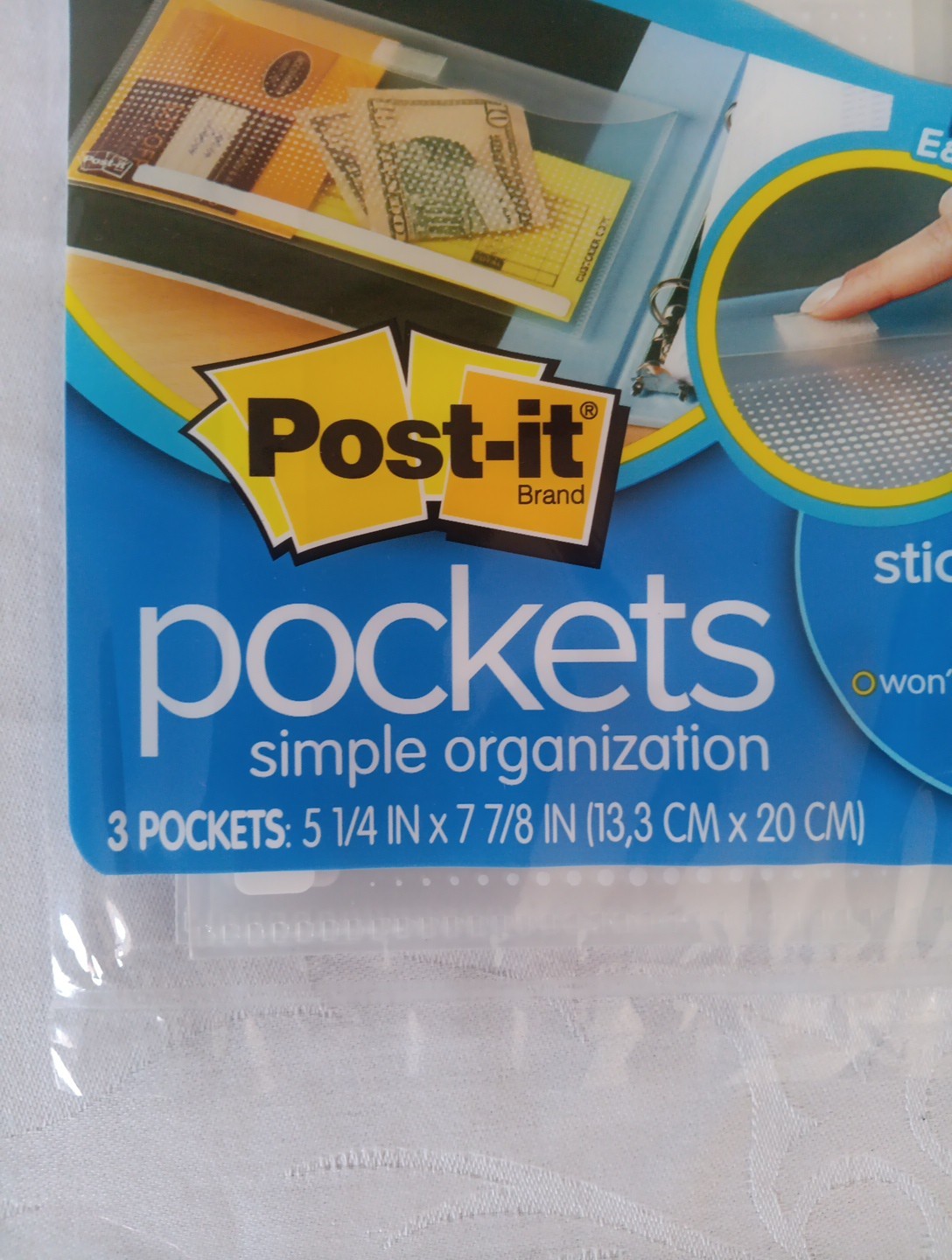 5 Packs Post-it Pockets Simple Organization 3 Pack Letter Bill Receipt 3M New