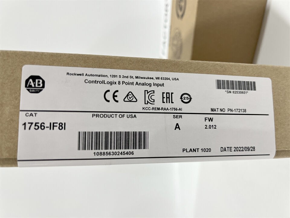 NEW AB 1756-IF8I ControlLogix 8 Point Analog Input Module 1756IF8I US Free Tax