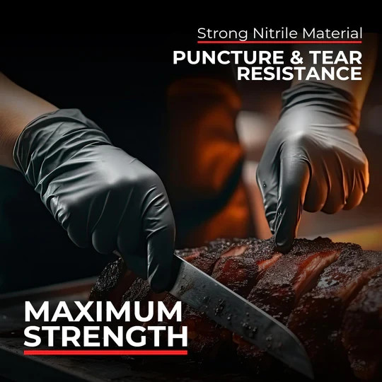 Professional Nitrile Gloves 4/6/8 Mil Black & Orange – All Sizes